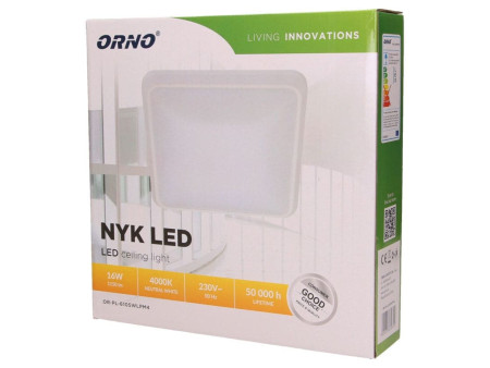 6105 ΦΩΤΙΣΤΙΚΟ LED ΤΕΤΡΑΓΩΝΟ 250/250/58 ΛΕΥΚΟ 16W 4000K ORNO | ORNO | 27747