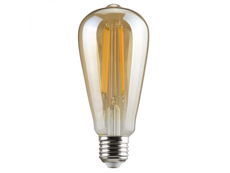 ΑΒΟΚΑΝΤΟ ST64 LED FILAMENT Ε27 8W WARM DIM. GOLDEN 100 lm/w 360o