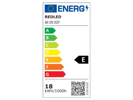 ΛΑΜΠΑ ΚΟΙΝΗ LED A80 18W ΛΕΙΟ Ε27 COOL 2.0 | REDLED | 29297