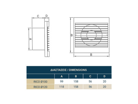 ΕΞΑΕΡΙΣΤΗΡΑΣ ΛΟΥΤΡΟΥ ΜΕ TIMER Φ100 15W ΛΕΥΚΟΣ DOSPEL | REDPOINT | 29522