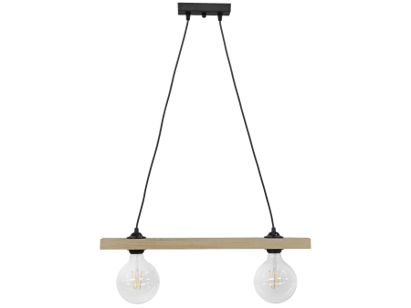 Ράγα μοντέρνο φωτιστικό Ε/27 RAGA 2L CABLE WOOD