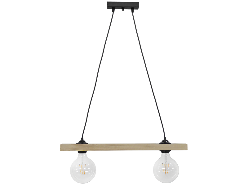 Ράγα μοντέρνο φωτιστικό Ε/27 RAGA 2L CABLE WOOD