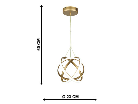 ATOMIC-25 GOLD LED 42W ΦΩΤΙΣΤΙΚΟ LED ΚΡΕΜΑΣΤΟ