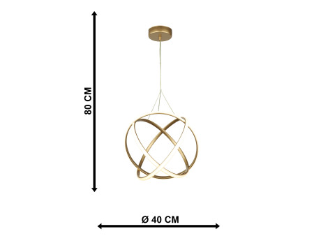 ATOMIC-40 GOLD LED 69W ΦΩΤΙΣΤΙΚΟ LED ΚΡΕΜΑΣΤΟ