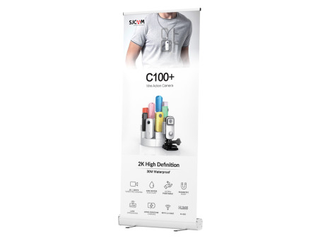 SJCAM διαφημιστικό roll up banner με εκτύπωση SJ-C100-4K, 160x60cm