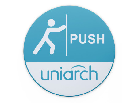 UNIARCH αυτοκόλλητο Push HW200222, Φ 12cm