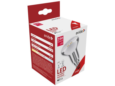 Avide LED Filament R50 4W E14 160° Θερμό 2700K | ATC | 15.001.0246