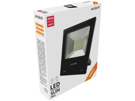 Avide LED Προβολέας Slim SMD 100W Λευκό 4000K | ATC | 15.001.0609