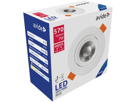 Avide LED Χωνευτό Σπότ 38° Στρογγυλό 7W Ψυχρό 6400K | ATC | 15.001.0604