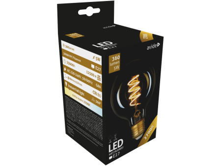 Avide LED Soft Filament G80 5W E27 360° Θερμό 2700K | ATC | 15.001.1462