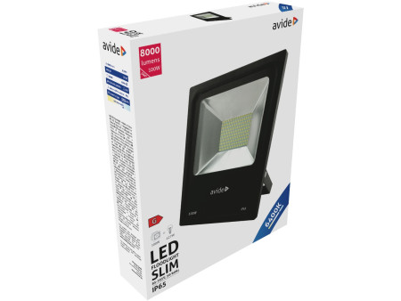 Avide LED Προβολέας Slim SMD 100W Ψυχρό 6400K | ATC | 15.001.0703