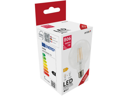 Avide LED Filament Κοινή G95 7W E27 360° Θερμό 2700K | ATC | 15.001.0801