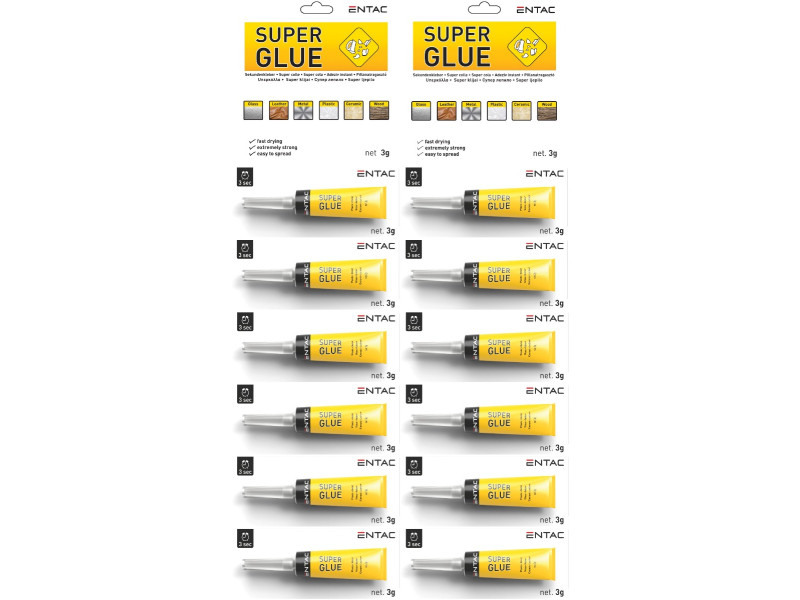 Entac Superglue 3g (EN/DE/HU) 12pcs