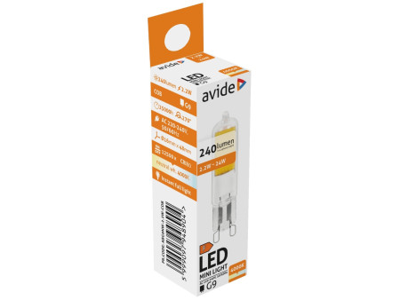 Avide LED G9 2.2W COB 300° Λευκό 4000K | ATC | 15.001.1486