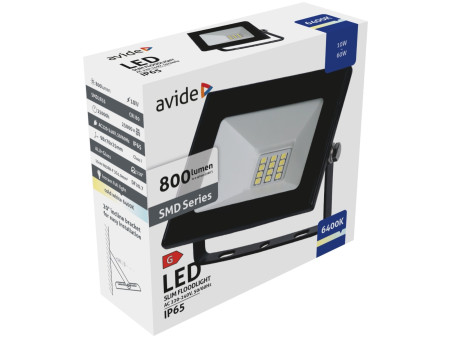 Avide LED Προβολέας Slim SMD 10W CW 6400K Value | ATC | 15.001.1647