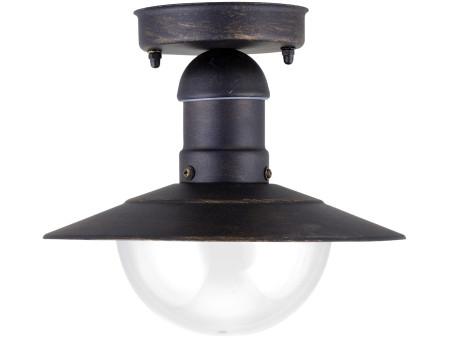 Avide Outdoor Ceiling Lamp Imperial 1xE27 IP44 Antique Gold | ATC | 15.001.1526