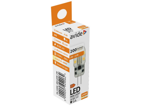 Avide LED 2W G4 160° Λευκό 4000K | ATC | 15.001.1709