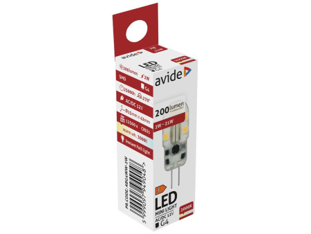 Avide LED 2W G4 160° Θερμό 3000K | ATC | 15.001.1710