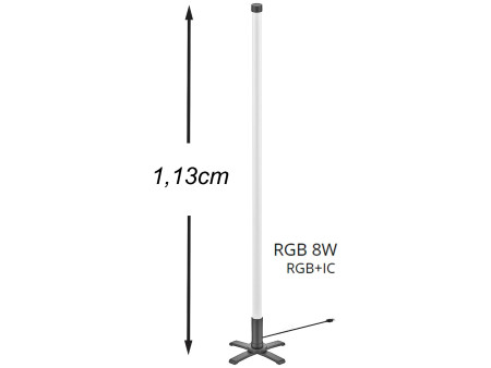 Avide LED Φωτιστικό Δαπέδου Γωνίας RGB 8W RGB+IC με Τηλεχειριστήριο | ATC | 15.001.1959