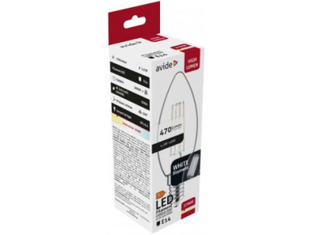 Avide LED White Filament Candle 4.5W E14 WW 2700K | ATC | 15.001.2049