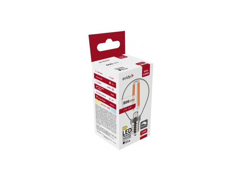 Avide LED Filament Mini Globe 5.9W E14 WW 2700K Dimmable | ATC | 15.001.2065