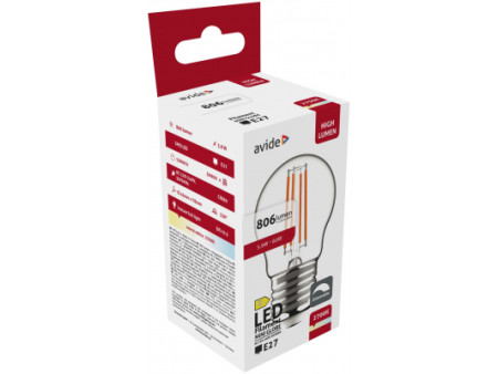 Avide LED Filament Mini Globe 5.9W E27 WW 2700K Dimmable | ATC | 15.001.2067