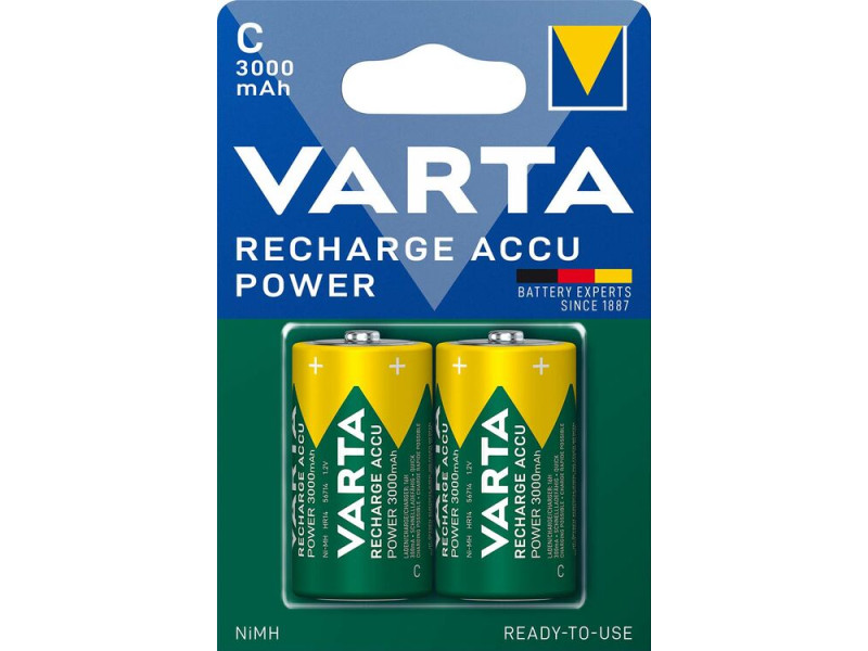 Varta Επαναφορτιζόμενη R2U C 3000mAh (2τμχ) | ATC | 01.003.0010