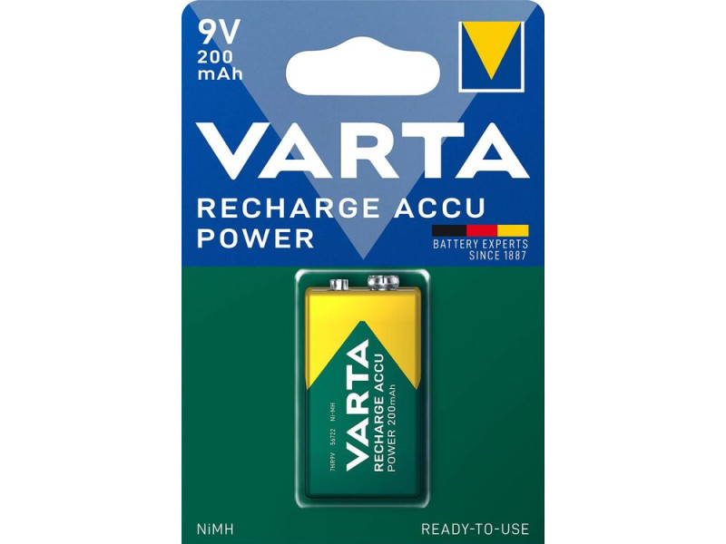 Varta Επαναφορτιζόμενη R2U 9V 200mAh (1τμχ) | ATC | 01.003.0008