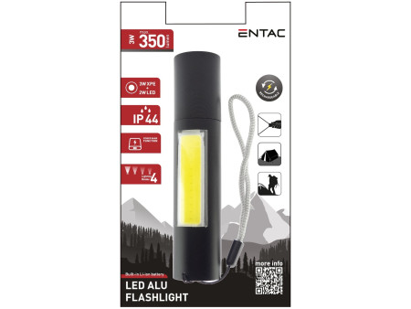 Entac Φακός Επαναφορτιζόμενος 3W 1200mAh (PowerBank) | ATC | 15.007.0045