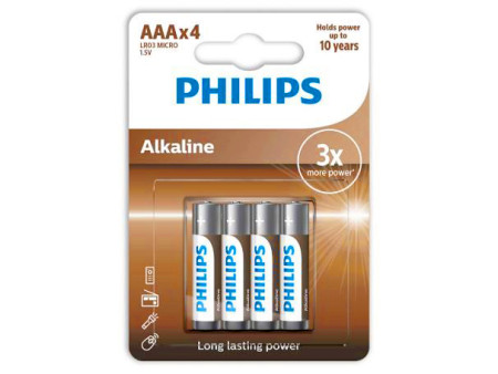 Philips Eco Αλκαλική LR03 AAA (4 τμχ) | ATC | 01.001.0108