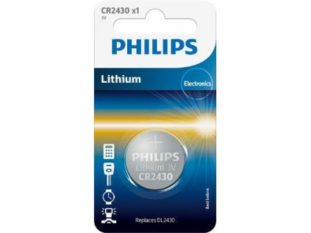 Philips Κουμπί Λιθίου CR2430 (1τμχ) | ATC | 01.005.0137