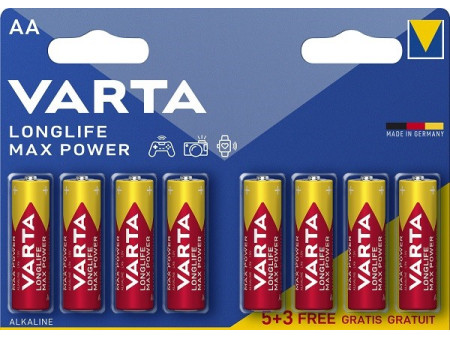 Varta Longlife Max Mignon Battery AA B5+3