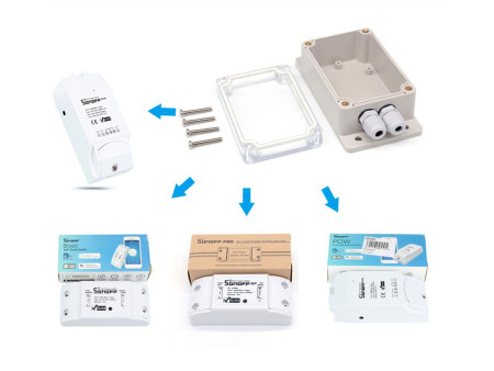 SONOFF Αδιάβροχη θήκη IP66 με σύνδεσμο, για διακόπτη SONOFF