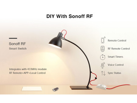 SONOFF Smart Διακόπτης RF2 433MHz, WiFi 2.4GHz, λευκό