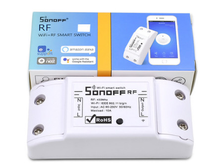 SONOFF Smart Διακόπτης RF2 433MHz, WiFi 2.4GHz, λευκό