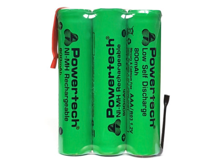 POWERTECH επαναφορτιζόμενη μπαταρία PT-790 800mAh, AAΑ HR03, 3τμχ