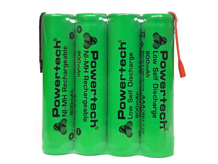 POWERTECH επαναφορτιζόμενη μπαταρία PT-791 800mAh, AAΑ HR03, 4τμχ