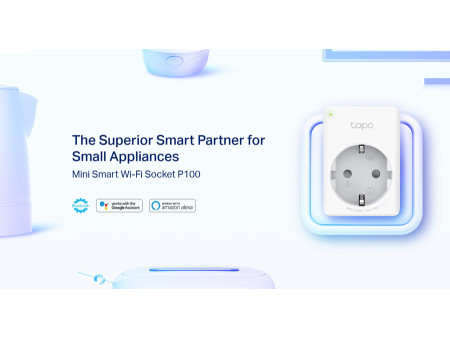 TP-LINK smart αντάπτορας ρεύματος TAPO-P100, Wi-Fi, ΒΤ, 4τμχ, Ver. 1.0