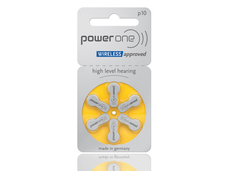 POWER ONE μπαταρίες ακουστικών βαρηκοΐας P10, mercury free, 1.45V, 6τμχ