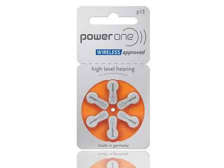 POWER ONE μπαταρίες ακουστικών βαρηκοΐας P13, mercury free, 1.45V, 6τμχ