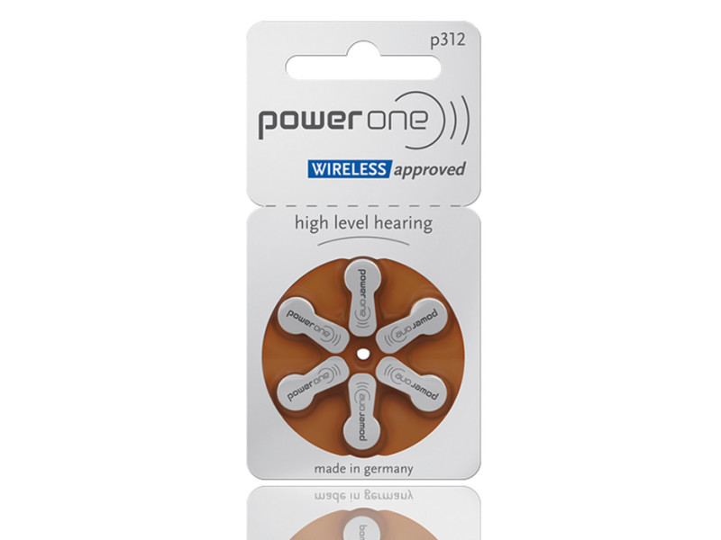 POWER ONE μπαταρίες ακουστικών βαρηκοΐας P312, mercury free, 1.45V, 6τμχ