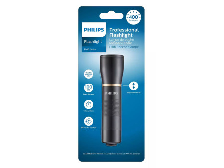 PHILIPS επαγγελματικός φακός LED SFL7000T-10, 7000 series, 400lm, μαύρος