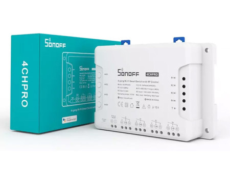 SONOFF Smart Διακόπτης 4CH PRO R3, 4 θέσεων, 40A, RF control, λευκός