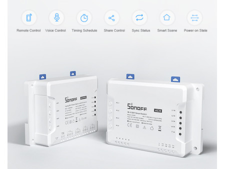 SONOFF Smart Διακόπτης 4CH PRO R3, 4 θέσεων, 40A, RF control, λευκός