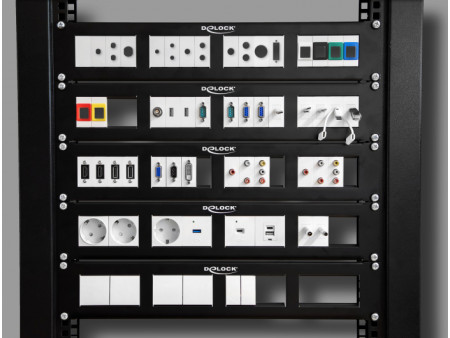 DELOCK module πρίζας ρεύματος Easy 45 81324, 45°, 45x45mm, 10τμχ