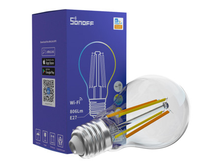 SONOFF Smart λάμπα LED Filament B02-F-A60, Wi-Fi, 7W, E27, 2200K-6500K