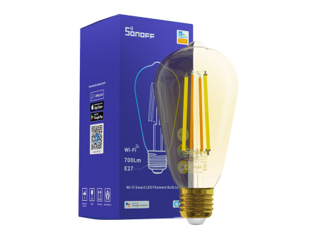 SONOFF Smart λάμπα LED Filament B02-F-ST64, Wi-Fi, 7W, E27, 1800K-5000K