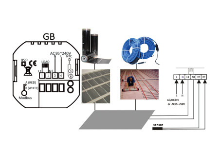 Θερμοστάτης πετρελαίου BHT-002-GB, χωνευτός, λευκός