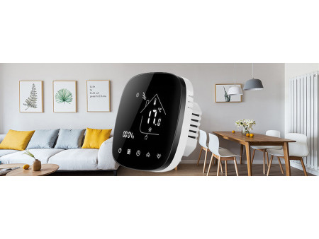 Smart θερμοστάτης πετρελαίου BHT-001-GBLW, WiFi, χωνευτός, μαύρος