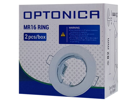 OPTONICA μεταλλικό πλαίσιο spot για MR16 5071, χωνευτό, 82x28mm, 2τμχ